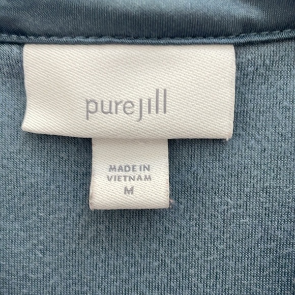 J Jill Pure Jill V-Neck Velour Pullover Tunic Top Size Medium - Picture 5 of 6